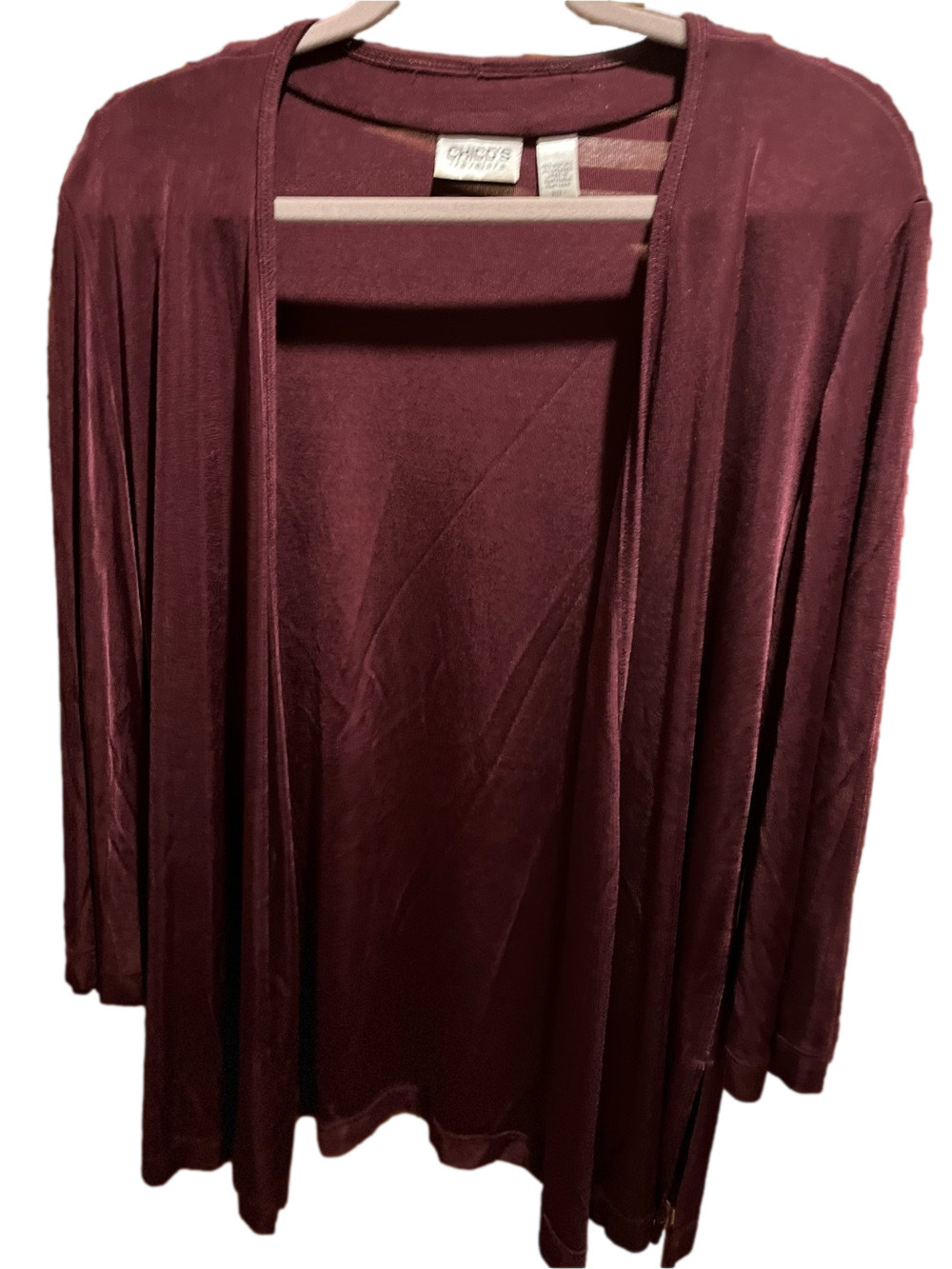 78. WOMENS CHICO’S TRAVELERS 1/M DETAIL TOP